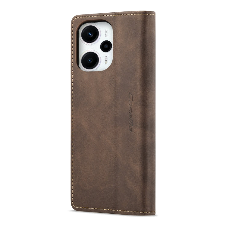 For Xiaomi Poco F5 5G/Redmi Note 12 Turbo 5G CaseMe 013 Multifunctional Horizontal Flip Leather Phone Case(Coffee) - Xiaomi Cases by CaseMe | Online Shopping UK | buy2fix