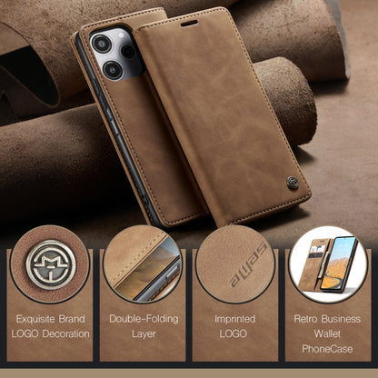 For Xiaomi Redmi 12 4G / 12 5G／Note 12R CaseMe 013 Multifunctional Horizontal Flip Leather Phone Case(Brown) - Xiaomi Cases by CaseMe | Online Shopping UK | buy2fix