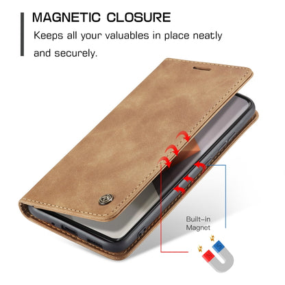 For Xiaomi Redmi Note 13 Pro+ CaseMe 013 Multifunctional Horizontal Flip Leather Phone Case(Brown) - Xiaomi Cases by CaseMe | Online Shopping UK | buy2fix