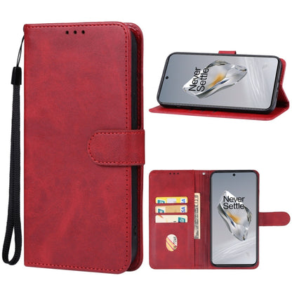 For OnePlus 12 Leather Phone Case(Red) - OnePlus Cases by buy2fix | Online Shopping UK | buy2fix