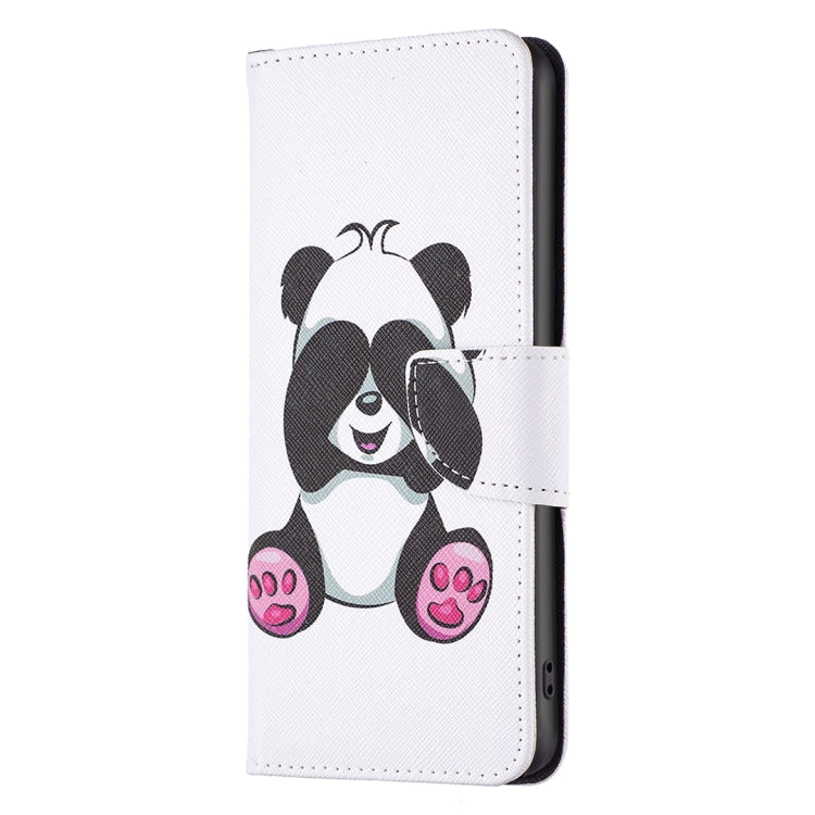 For iPhone 16 Pro Max Colored Drawing Pattern Flip Leather Phone Case(Panda) - iPhone 16 Pro Max Cases by buy2fix | Online Shopping UK | buy2fix