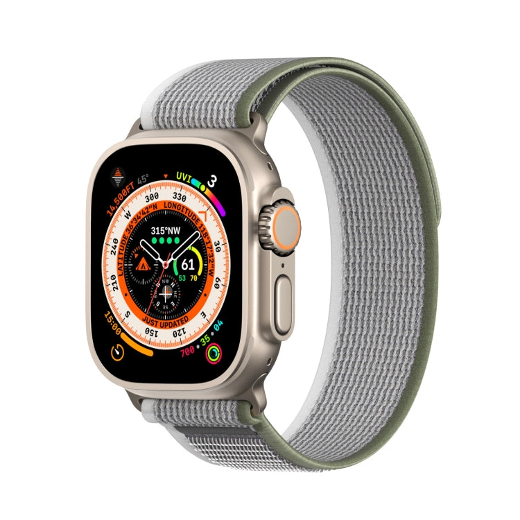 For Apple Watch 7 45mm DUX DUCIS YJ Series Nylon Watch Band(Green Grey) - Watch Bands by DUX DUCIS | Online Shopping UK | buy2fix