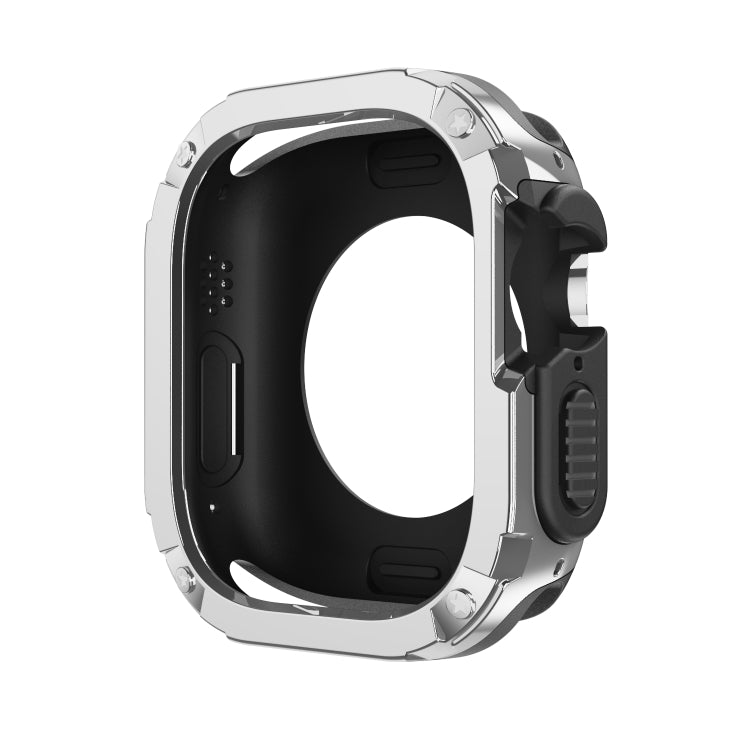 For Apple Watch Ultra 49mm 2-in-1 PC Hybrid TPU Armor Watch Case(Silver Gray) - Watch Cases by buy2fix | Online Shopping UK | buy2fix