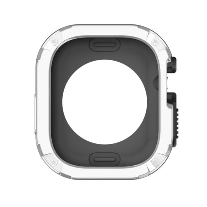 For Apple Watch Ultra 49mm 2-in-1 PC Hybrid TPU Armor Watch Case(Silver Gray) - Watch Cases by buy2fix | Online Shopping UK | buy2fix