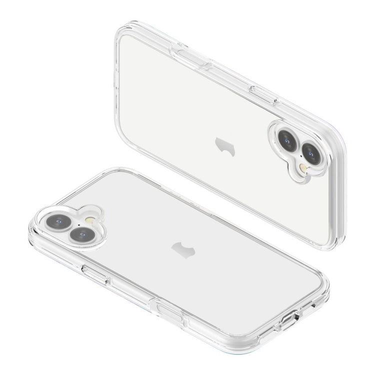 For iPhone 16 Shockproof Terminator Transparent Phone Case(Transparent) - iPhone 16 Cases by buy2fix | Online Shopping UK | buy2fix