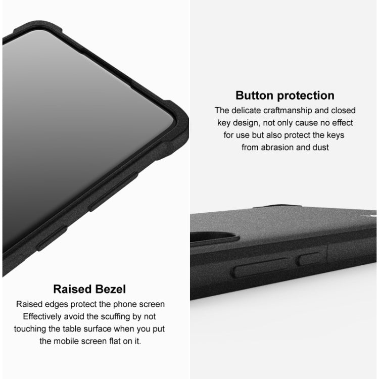 For Motorola Moto Edge 40 5G imak Shockproof Airbag TPU Phone Case(Matte Black) - Motorola Cases by imak | Online Shopping UK | buy2fix