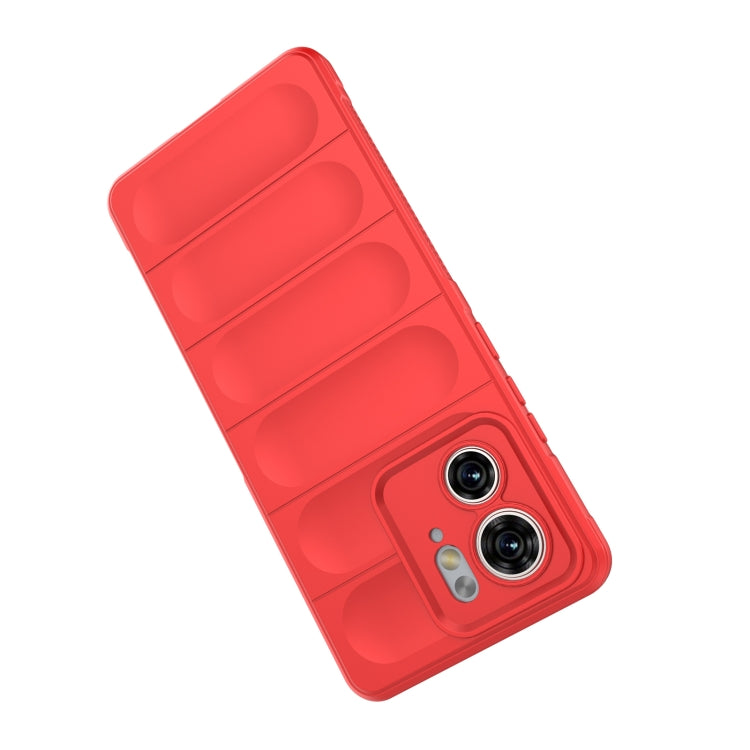 For Motorola Edge 40 5G Magic Shield TPU + Flannel Phone Case(Red) - Motorola Cases by buy2fix | Online Shopping UK | buy2fix