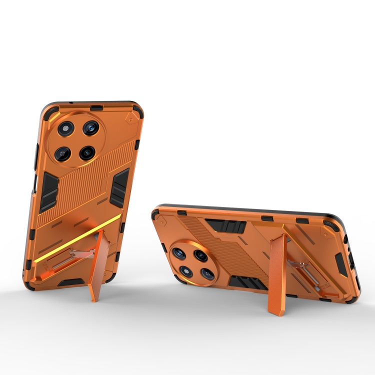 For Realme 11 4G Global Punk Armor 2 in 1 PC + TPU Phone Case with Holder(Orange) - Realme Cases by buy2fix | Online Shopping UK | buy2fix