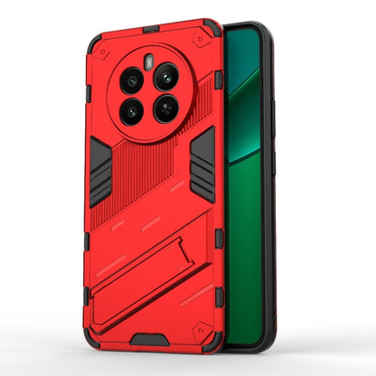 For Realme 12+ 5G Global Punk Armor 2 in 1 PC + TPU Phone Case with Holder(Red) - Realme Cases by buy2fix | Online Shopping UK | buy2fix