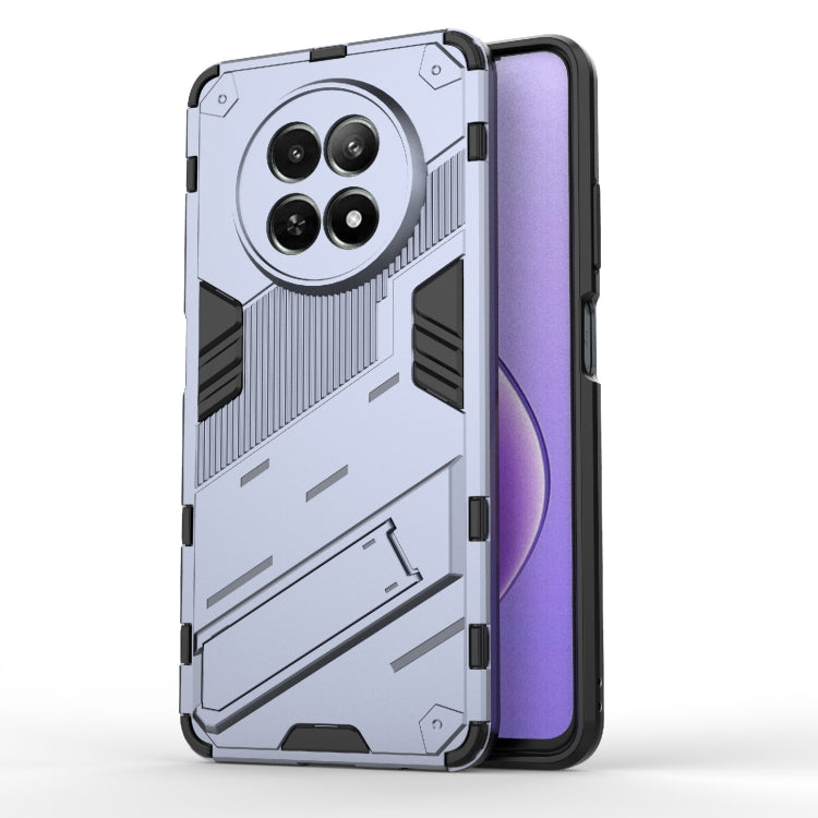 For Realme 12 5G Global Punk Armor 2 in 1 PC + TPU Phone Case with Holder(Grey) - Realme Cases by buy2fix | Online Shopping UK | buy2fix