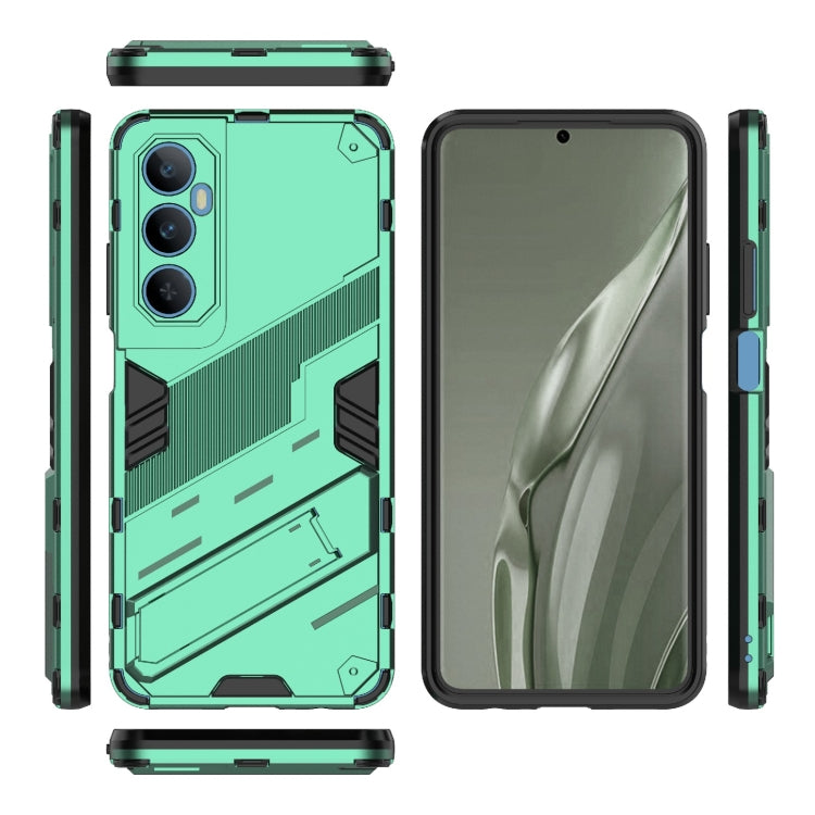 For Realme C65 4G Global Punk Armor 2 in 1 PC + TPU Phone Case with Holder(Green) - Realme Cases by buy2fix | Online Shopping UK | buy2fix