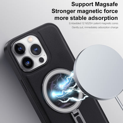 For iPhone 14 Pro MagSafe Magnetic Holder Phone Case(Green) - iPhone 14 Pro Cases by buy2fix | Online Shopping UK | buy2fix