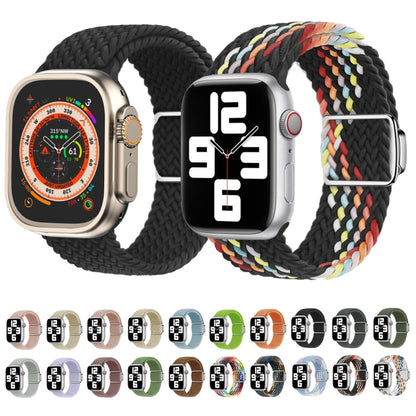 For Apple Watch Ultra 49mm Nylon Loop Magnetic Buckle Watch Band(White Rainbow) - Watch Bands by buy2fix | Online Shopping UK | buy2fix