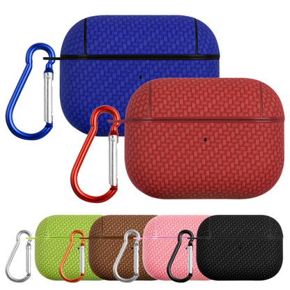 For AirPods 3 Woven Skin Texture PC TWS Earphone Protective Case(Blue) - For AirPods 3 by buy2fix | Online Shopping UK | buy2fix