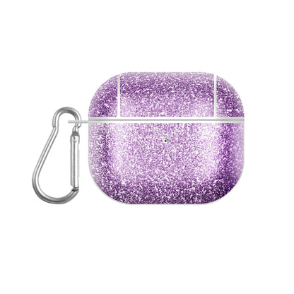 For AirPods 3 Glitter Powder Skin Texture PC TWS Earphone Case(Purple) - For AirPods 3 by buy2fix | Online Shopping UK | buy2fix