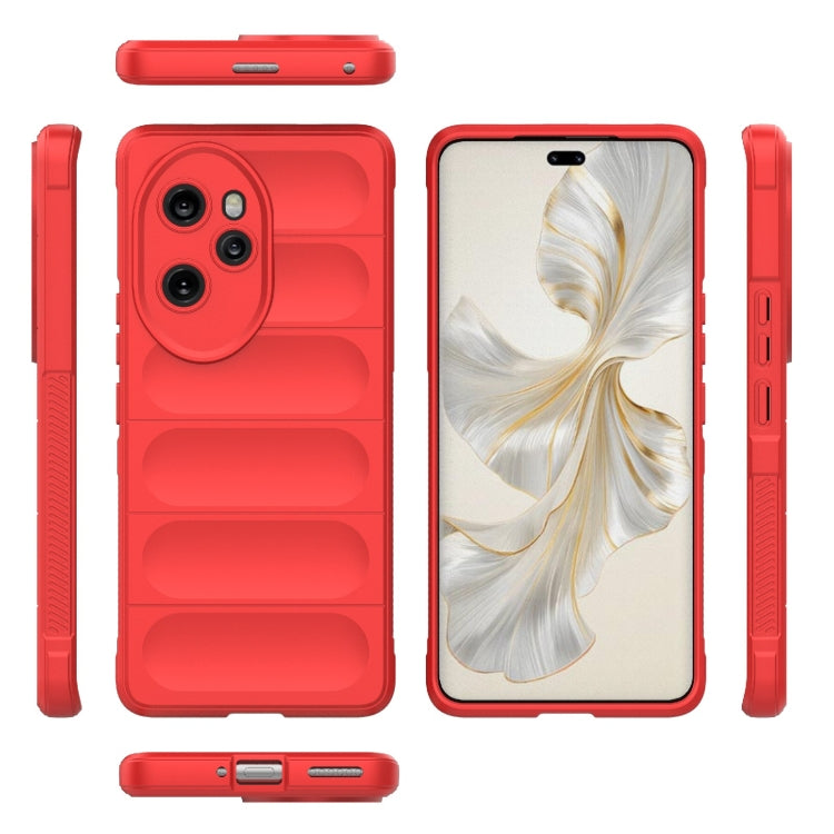 For Honor 100 Pro 5G Magic Shield TPU + Flannel Phone Case(Red) - Honor Cases by buy2fix | Online Shopping UK | buy2fix