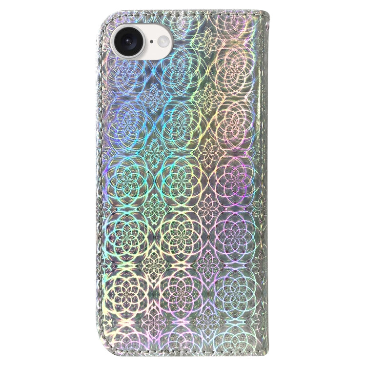 For iPhone SE 2024 Colorful Magnetic Buckle Leather Phone Case(Silver) - More iPhone Cases by buy2fix | Online Shopping UK | buy2fix