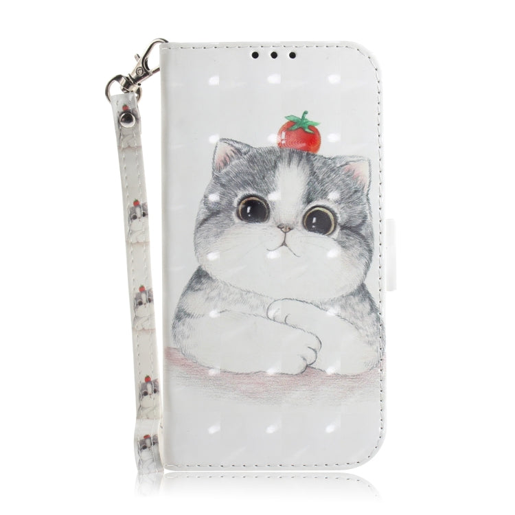 For iPhone SE 2024 3D Colored Horizontal Flip Leather Phone Case(Cute Cat) - More iPhone Cases by buy2fix | Online Shopping UK | buy2fix