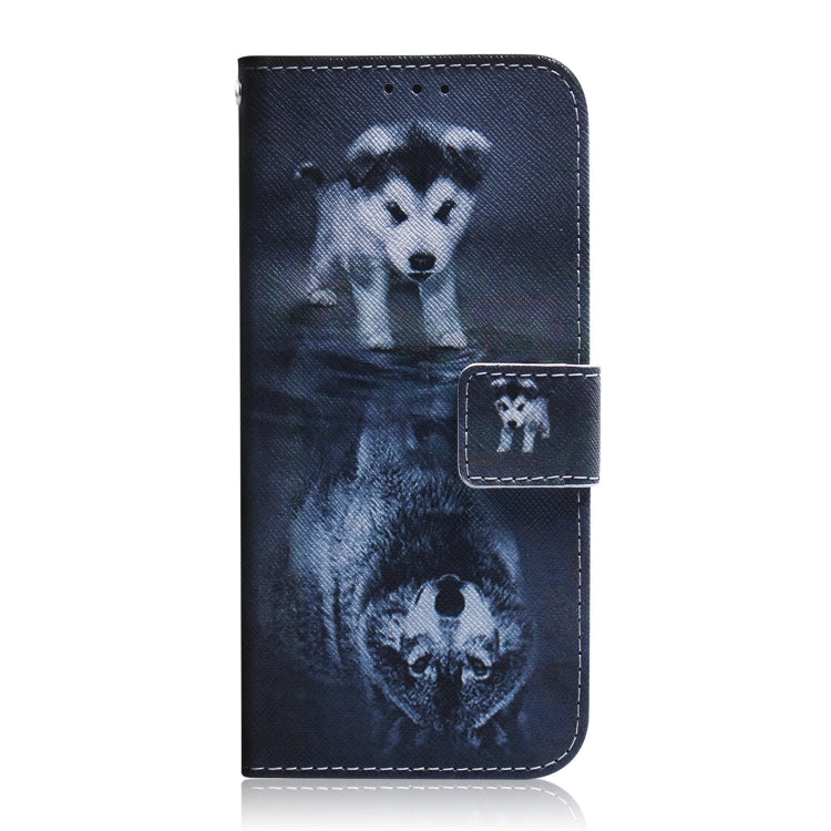 For iPhone SE 2024 Coloured Drawing Flip Leather Phone Case(Wolf and Dog) - More iPhone Cases by buy2fix | Online Shopping UK | buy2fix