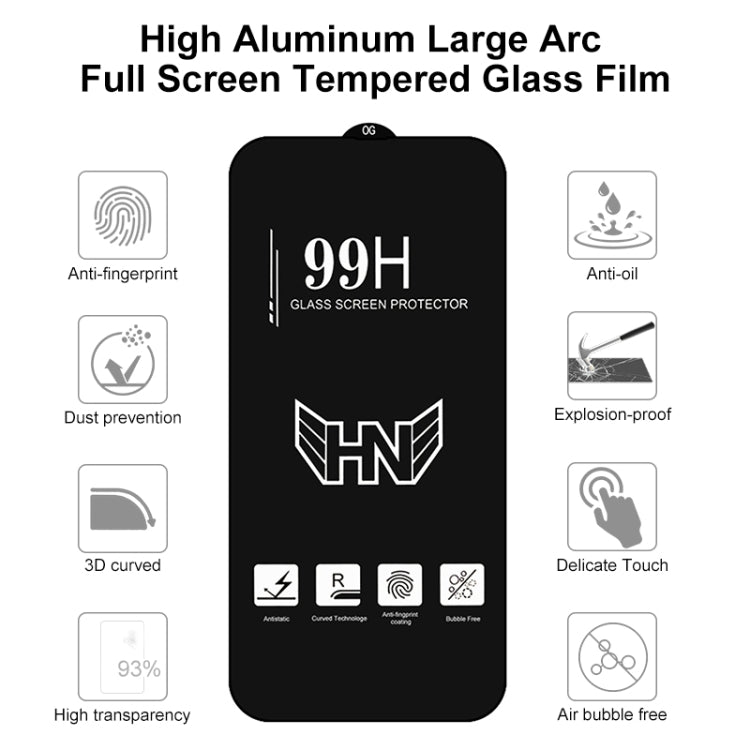 For iPhone 16 Pro Max High Aluminum Large Arc Full Screen Tempered Glass Film - iPhone 16 Pro Max Tempered Glass by buy2fix | Online Shopping UK | buy2fix