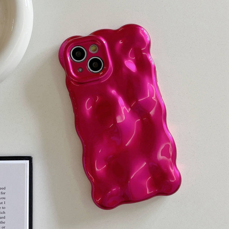 For iPhone 16 Wave Bubbles TPU Phone Case(Red) - iPhone 16 Cases by buy2fix | Online Shopping UK | buy2fix