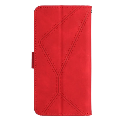 For Samsung Galaxy S24+ 5G Stitching Embossed Leather Phone Case(Red) - Galaxy S24+ 5G Cases by buy2fix | Online Shopping UK | buy2fix