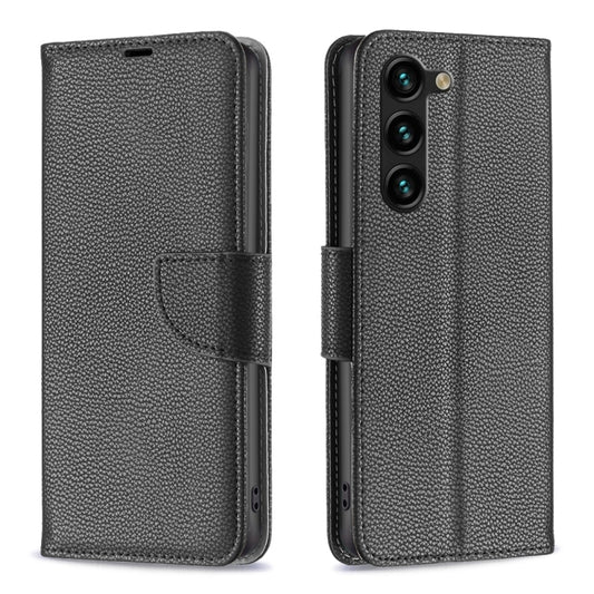 For Samsung Galaxy S24+ 5G Litchi Texture Pure Color Flip Leather Phone Case(Black) - Galaxy S24+ 5G Cases by buy2fix | Online Shopping UK | buy2fix