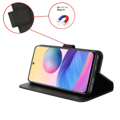 For Ulefone Note 16 Pro Diamond Texture Leather Phone Case(Black) - Ulefone Cases by buy2fix | Online Shopping UK | buy2fix