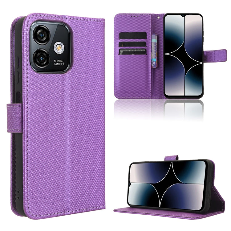 For Ulefone Note 16 Pro Diamond Texture Leather Phone Case(Purple) - Ulefone Cases by buy2fix | Online Shopping UK | buy2fix