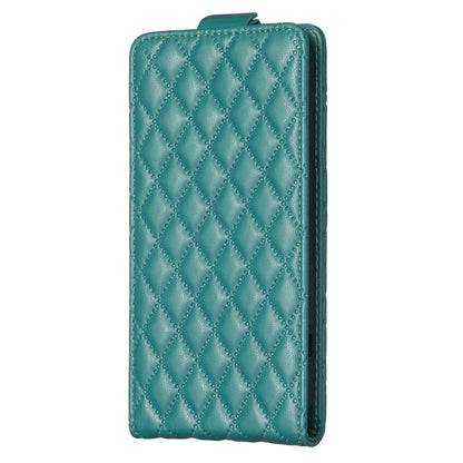 For iPhone 16 Pro Max Diamond Lattice Vertical Flip Leather Phone Case(Green) - iPhone 16 Pro Max Cases by buy2fix | Online Shopping UK | buy2fix