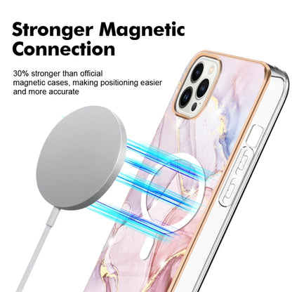 For iPhone 13 Pro Max Marble Pattern Dual-side IMD Magsafe TPU Phone Case(Rose Gold 005) - iPhone 13 Pro Max Cases by buy2fix | Online Shopping UK | buy2fix