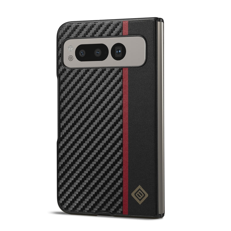 For Google Pixel Fold LC.IMEEKE 3 in 1 Carbon Fiber Texture Shockproof Phone Case(Black) - Google Cases by LC.IMEEKE | Online Shopping UK | buy2fix