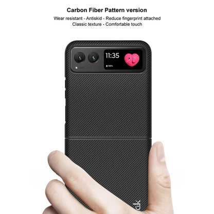 For Motorola Razr 40 imak Ruiyi Series Carbon Fiber PU + PC Phone Case - Motorola Cases by imak | Online Shopping UK | buy2fix
