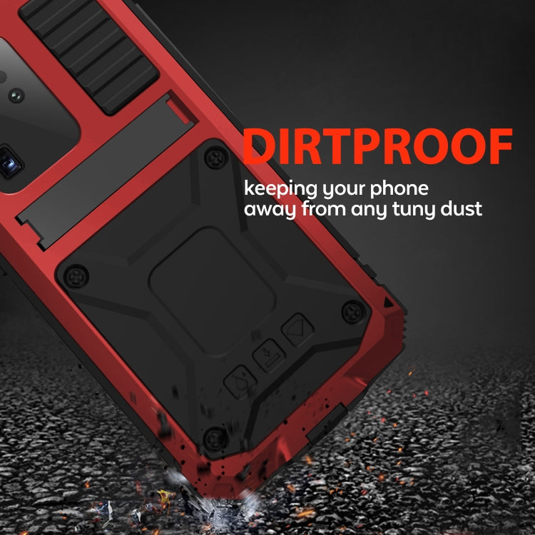 For Samsung Galaxy S20 Plus R-JUST Waterproof Shockproof Dustproof Metal + Silicone Protective Case(Red) - Galaxy Phone Cases by R-JUST | Online Shopping UK | buy2fix