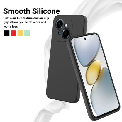 For Tecno Pop 9 4G / Spark Go 1 Pure Color Liquid Silicone Shockproof Phone Case(Black) - Tecno Cases by buy2fix | Online Shopping UK | buy2fix