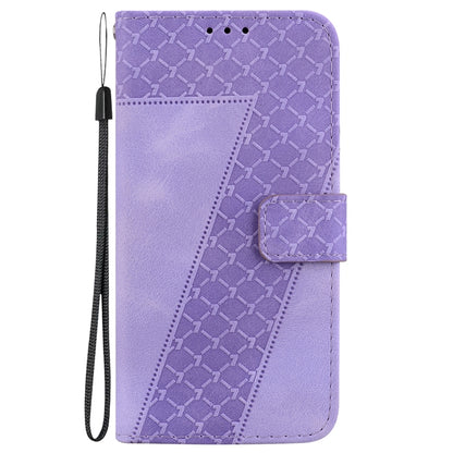 For OnePlus 11 Seven-shaped Embossed Leather Phone Case(Purple) - OnePlus Cases by buy2fix | Online Shopping UK | buy2fix