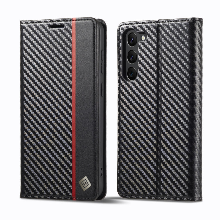 For Samsung Galaxy S24+ 5G LC.IMEEKE Carbon Fiber Leather Phone Case(Vertical Black) - Galaxy S24+ 5G Cases by LC.IMEEKE | Online Shopping UK | buy2fix