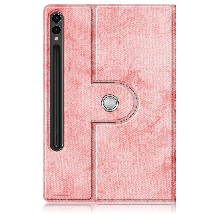 For Samsung Galaxy Tab S9+ 360 Rotation Stand Smart Leather Tablet Case(Pink) - Galaxy Tab S9+ Cases by buy2fix | Online Shopping UK | buy2fix