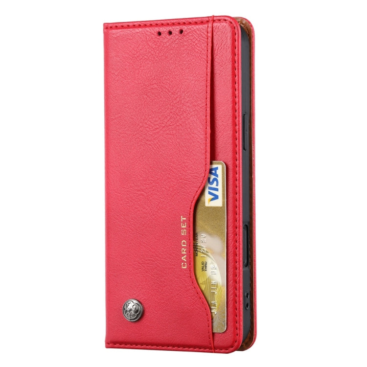 For iPhone 16 Pro Knead Skin Texture Flip Leather Phone Case(Red) - iPhone 16 Pro Cases by buy2fix | Online Shopping UK | buy2fix