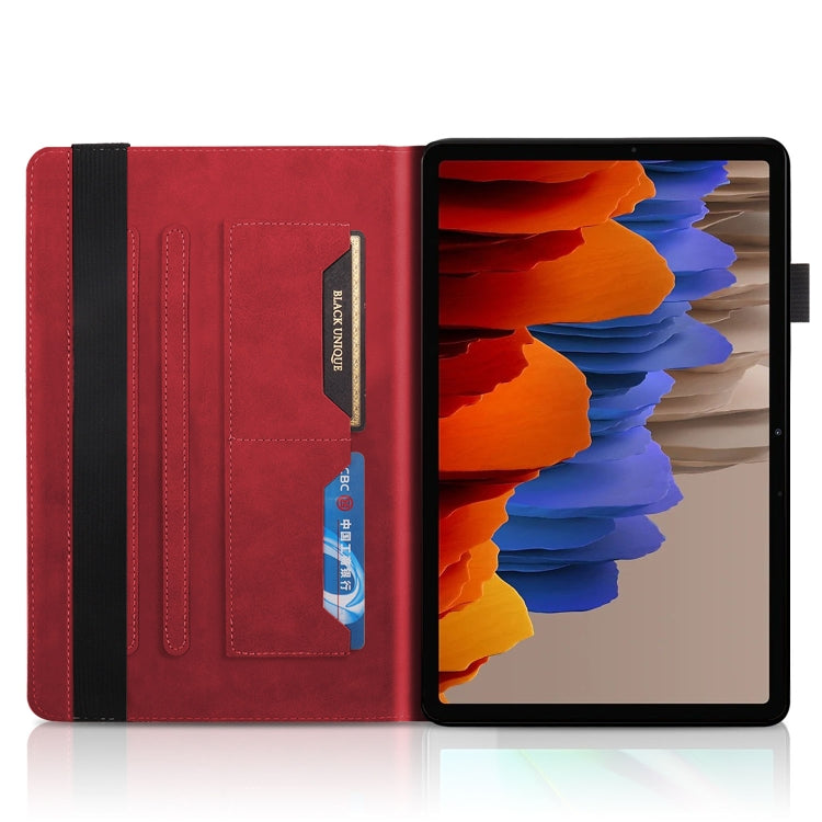 For Samsung Galaxy Tab S9 / S8 / S7 Life Tree Series Horizontal Flip Leather Tablet Case(Red) - Galaxy Tab S8 Cases by buy2fix | Online Shopping UK | buy2fix