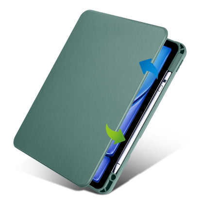 For iPad Air 13 2024 Acrylic 360 Rotation Detachable Leather Tablet Case(Deep Green) - iPad Air 13 2024 Cases by buy2fix | Online Shopping UK | buy2fix