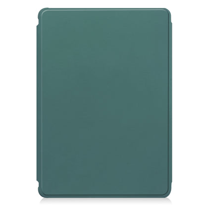 For Samsung Galaxy Tab S9+ 360 Rotation Transparent Smart Leather Case with Keyboard(Dark Green) - Galaxy Tab S9+ Cases by buy2fix | Online Shopping UK | buy2fix