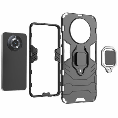 For Realme 11 Magnetic Ring Holder PC + TPU Phone Case(Black) - Realme Cases by buy2fix | Online Shopping UK | buy2fix