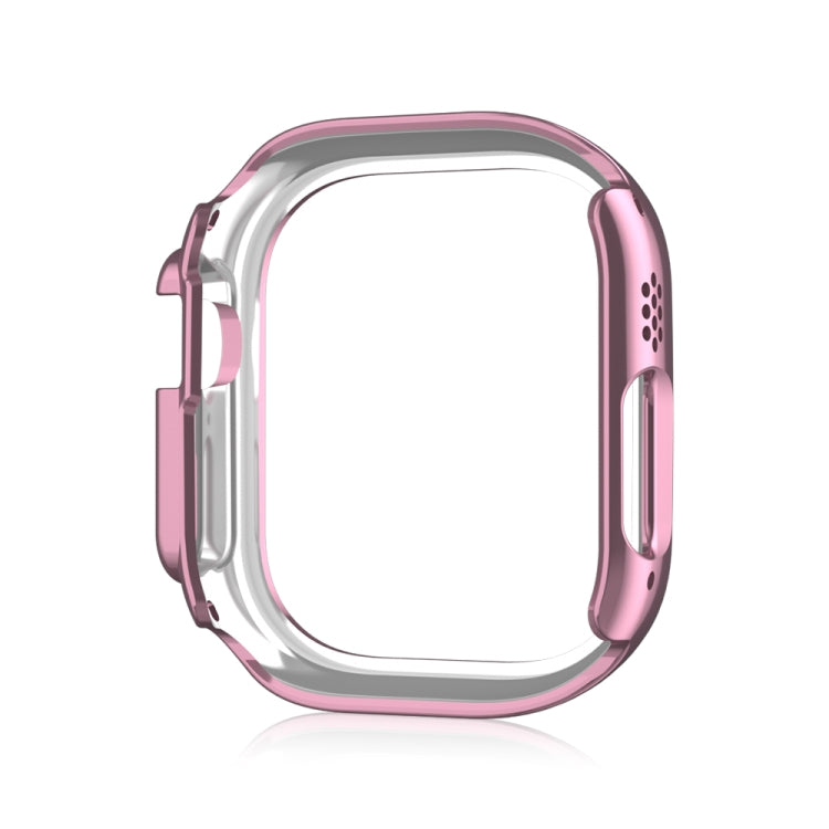 For Apple Watch Ultra 2 / Ultra 49mm Double Row Diamond Hollow PC Watch Case(Pink) - Watch Cases by buy2fix | Online Shopping UK | buy2fix