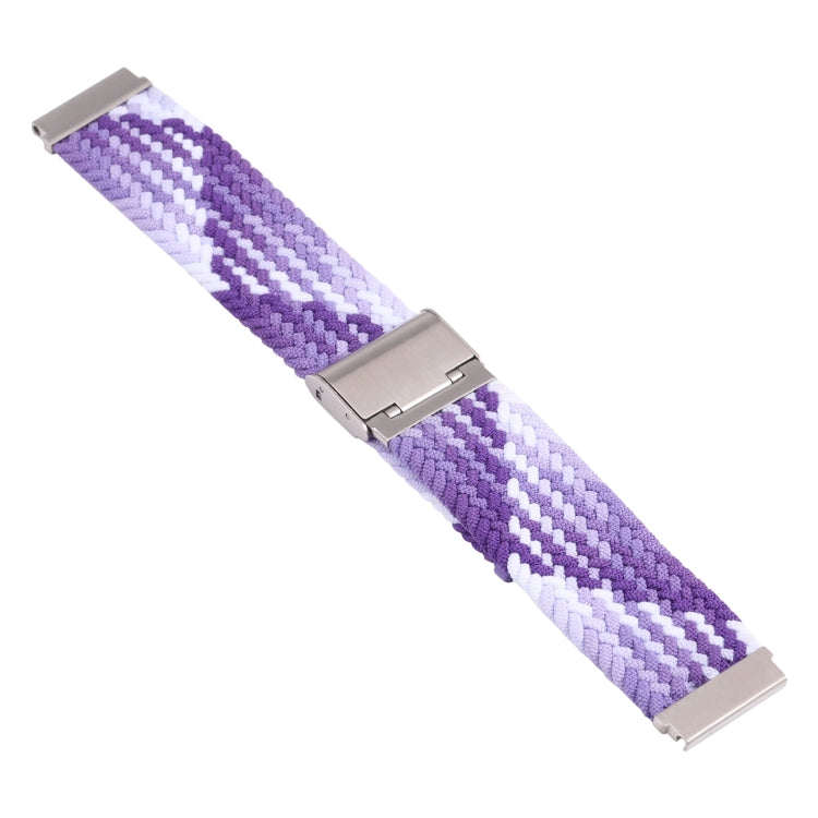 For Samsung Galaxy Watch 6 / 6 Classic Nylon Braided Metal Buckle Watch Band(Purple) - Watch Bands by buy2fix | Online Shopping UK | buy2fix