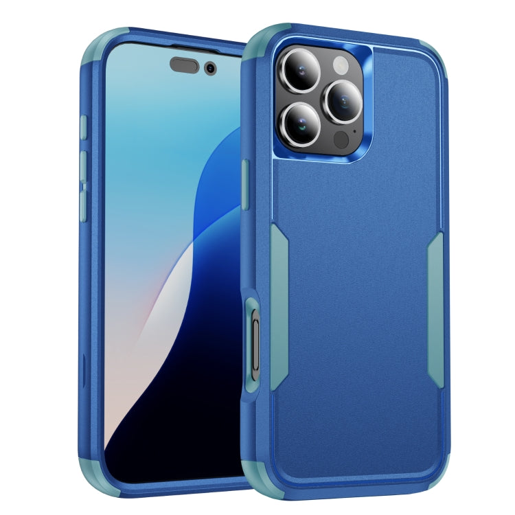 For iPhone 16 Pro Max Commuter Shockproof TPU + PC Phone Case(Royal Blue+Grey Green) - iPhone 16 Pro Max Cases by buy2fix | Online Shopping UK | buy2fix