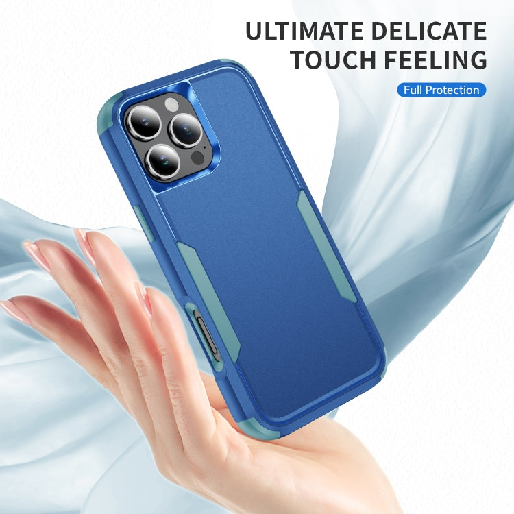 For iPhone 16 Pro Max Commuter Shockproof TPU + PC Phone Case(Royal Blue+Grey Green) - iPhone 16 Pro Max Cases by buy2fix | Online Shopping UK | buy2fix