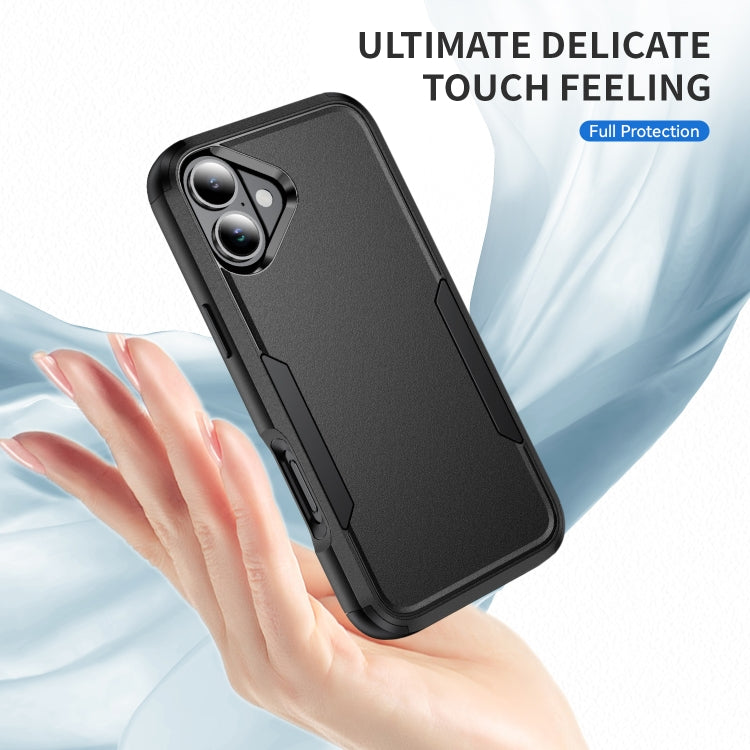 For iPhone 16 Commuter Shockproof TPU + PC Phone Case(Black) - iPhone 16 Cases by buy2fix | Online Shopping UK | buy2fix