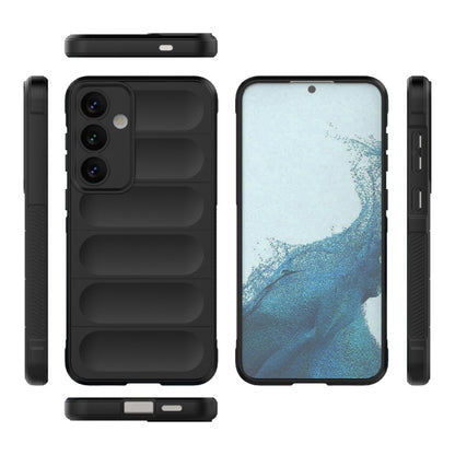 For Samsung Galaxy S24+ 5G Magic Shield TPU + Flannel Phone Case(Black) - Galaxy S24+ 5G Cases by buy2fix | Online Shopping UK | buy2fix