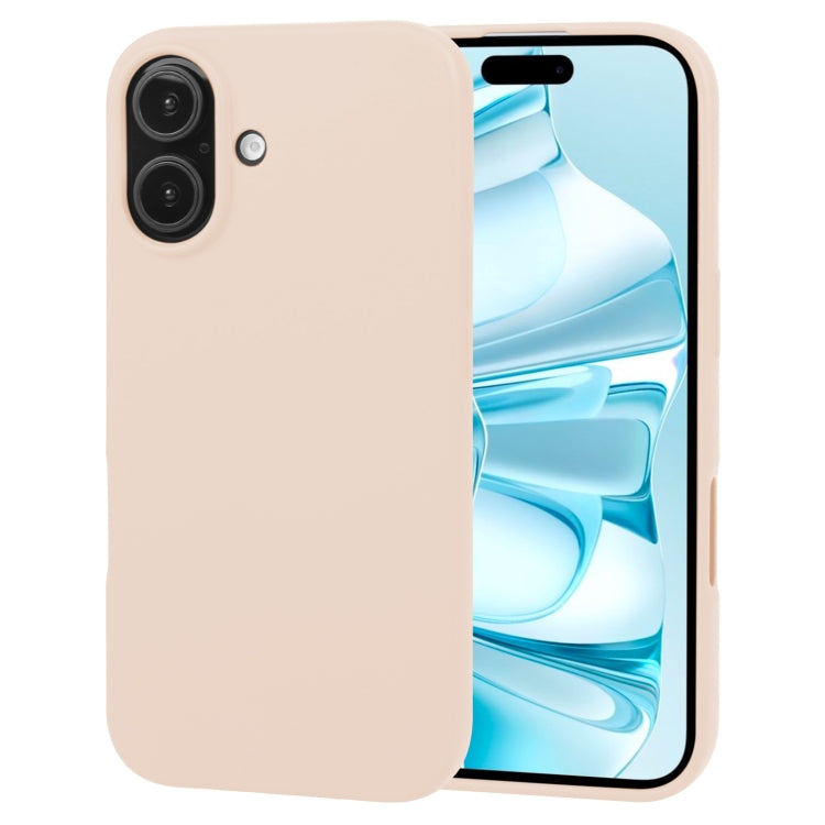 For iPhone 16 GOOSPERY SOFT FEELING Liquid TPU Soft Phone Case(Apricot) - iPhone 16 Cases by GOOSPERY | Online Shopping UK | buy2fix